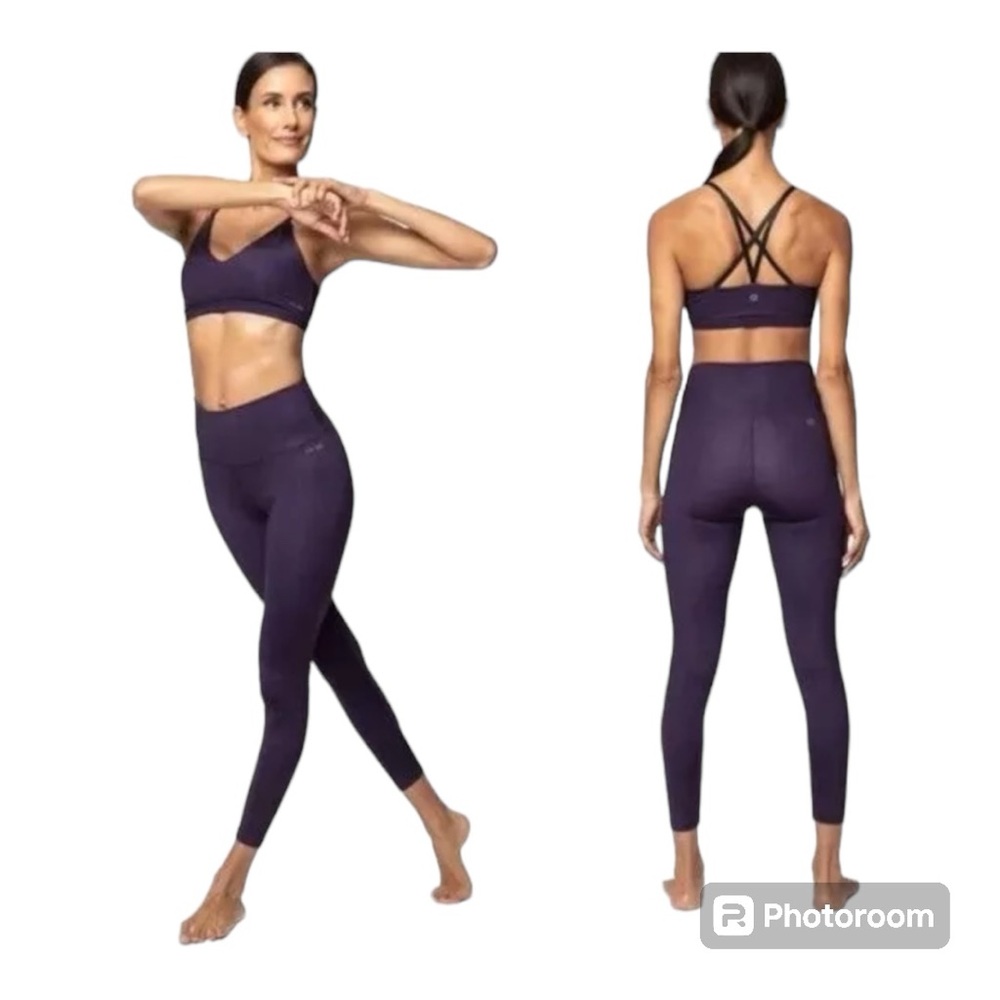 AR-33 Oracle Mid Rise Purple Leggings